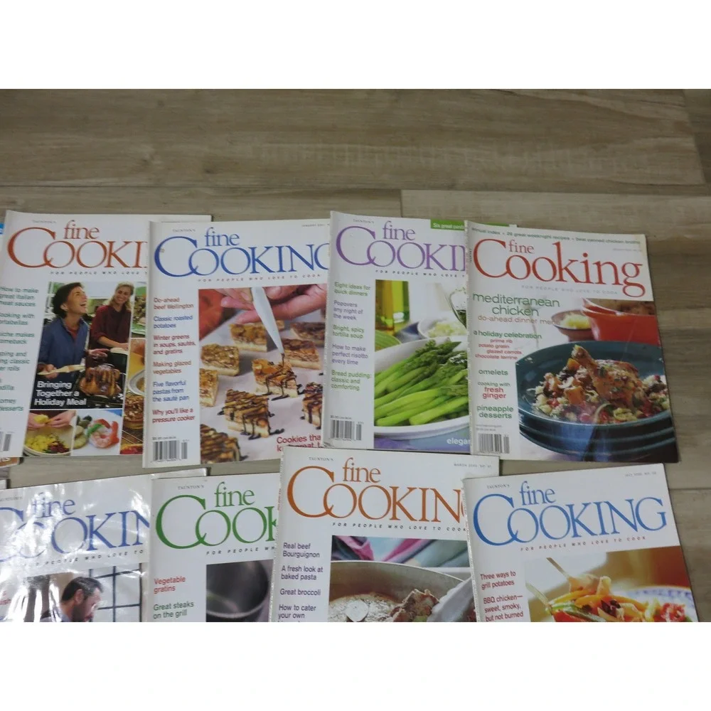 Taunton Fine Cooking Magazine Lot of 14 Issues 1995-2003 Recipes Mixed